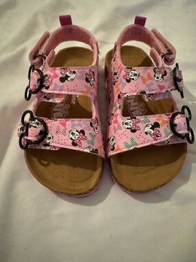 Disney Pink Minnie Mouse toddler Sandals with Adjustable Straps